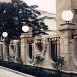 Showing daylight application of Solar Pillar Light Round Ball