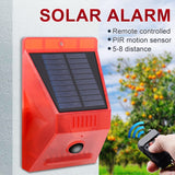 Solar Alarm Light Motion Detector And Sound Security Siren 